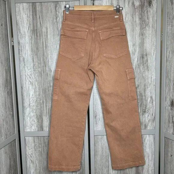 Mother Cargo Jeans Straight Leg High Rise The Rambler Ginger Size 26